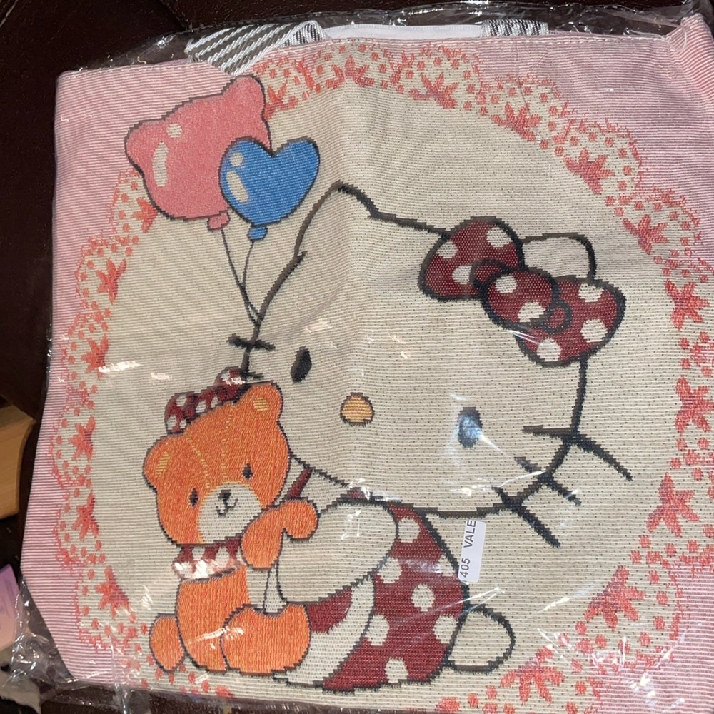 HELLO KITTY LARGE TOTE CANVAS  NEW